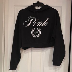 PINK Victoria's Secret Black Women's Hoodie Sweater